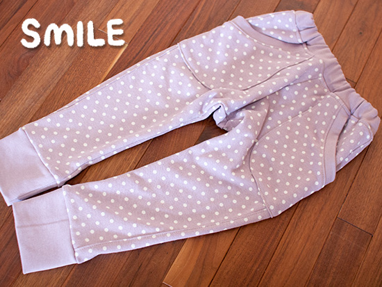 smileサルエルパープルドット