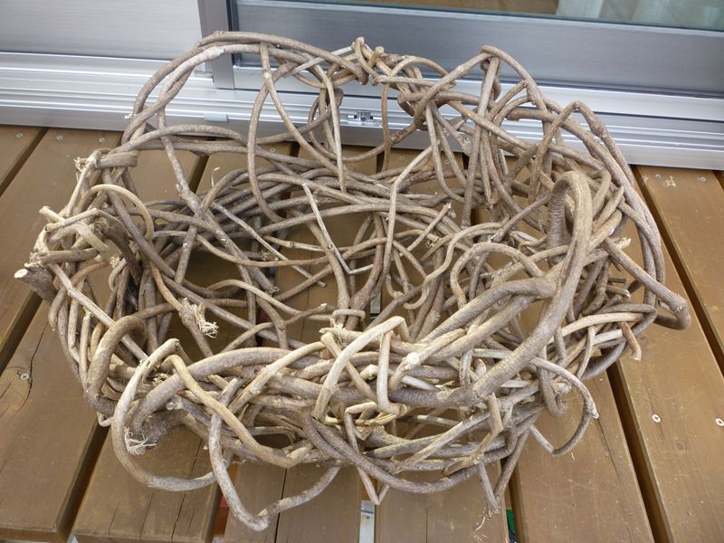 葛で籠作り