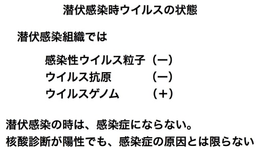 潜伏感染の状態