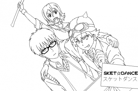 スケットダンス 塗り絵
