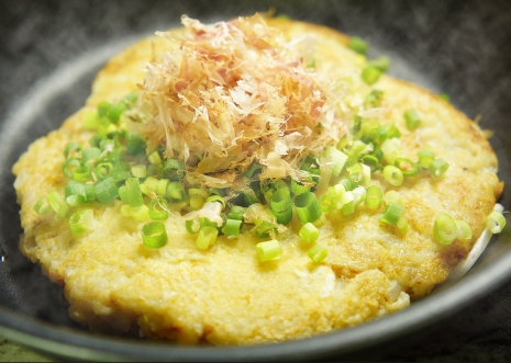 やまいも鉄板 完成 湯気