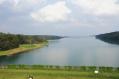 球場へ行く途中の狭山湖?多摩湖?