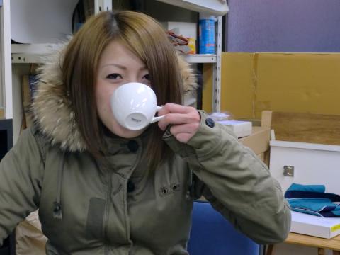 よっし~、コーヒーブレイク!