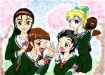 看板娘卒業イラスト!