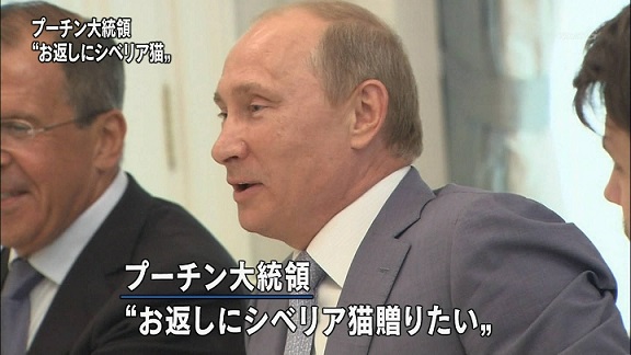 プーチン猫おくる