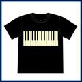 ロール・オン・ピアノTシャツ ブラック