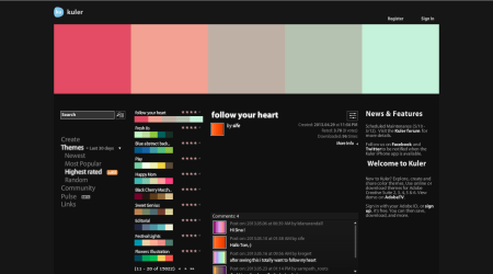 Webサイトを作る時に相性の良い配色を自動的にはじき出してくれるAdobe Kulerが素敵すぎる!
