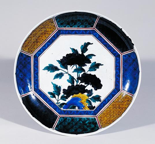 kokutani 色絵牡丹文大皿 伊万里 古九谷様式 17C