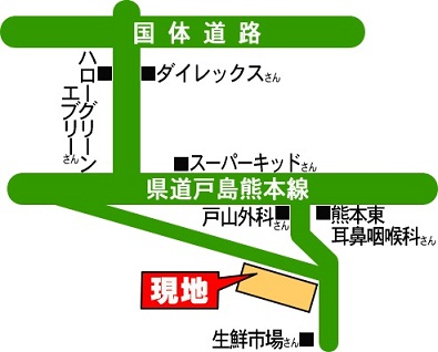 コアマンション健軍町案内地図
