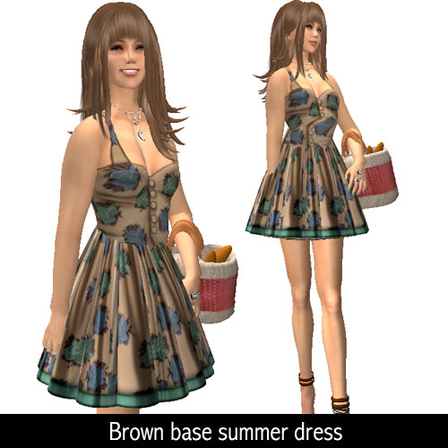 KENZIE and CO Brown base summer dress