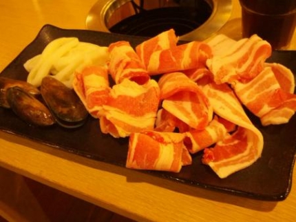 しゃぶしゃぶのお肉と魚介類