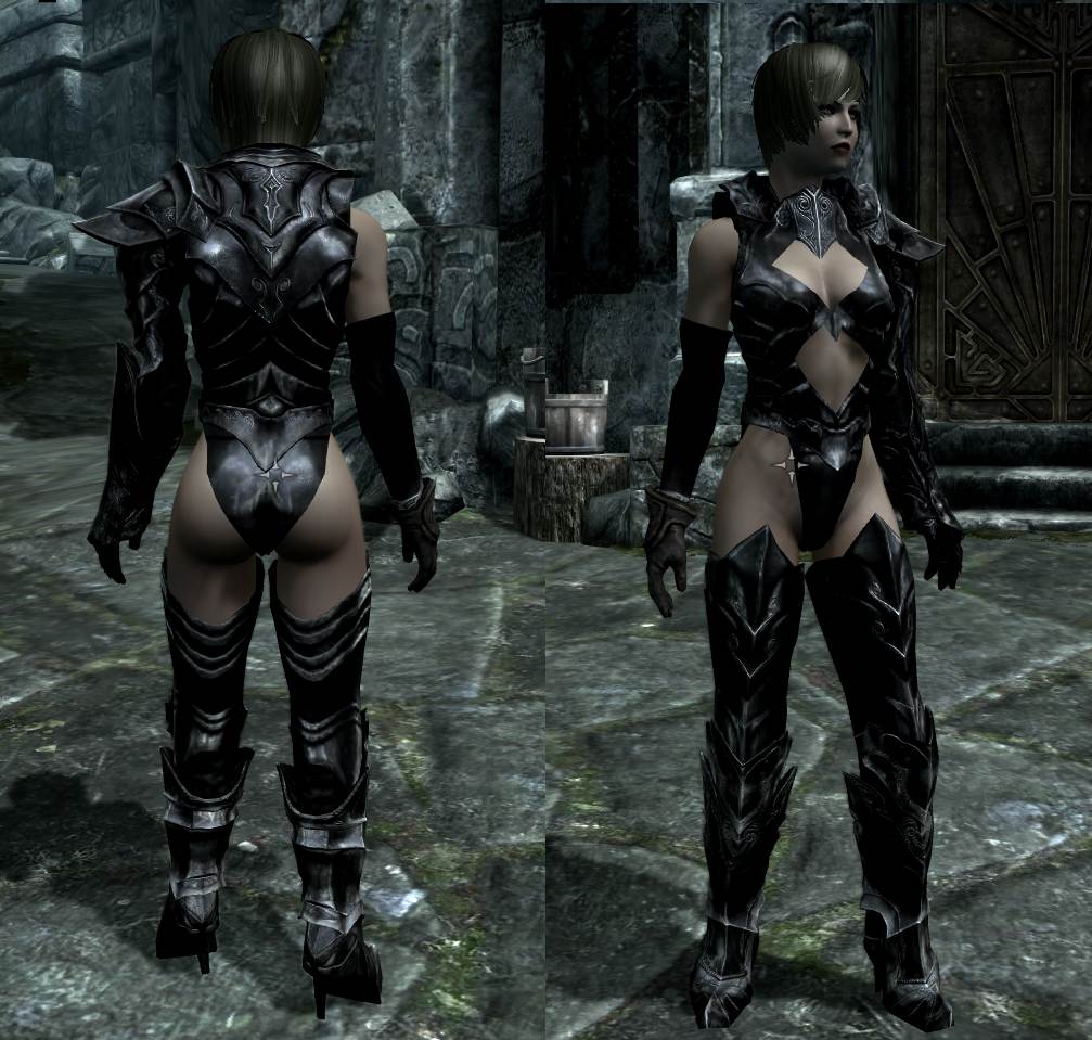 【skyrim Mod】黒檀の鎧セクシー化 Ebony Armor Restyled 暇人のpcゲーム三昧日記