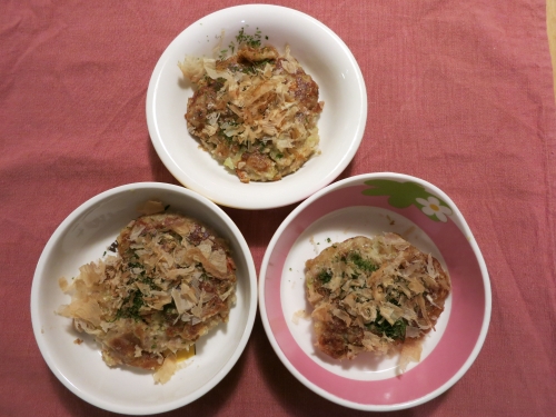 夜ご飯 お豆腐と豚肉のお好み焼き