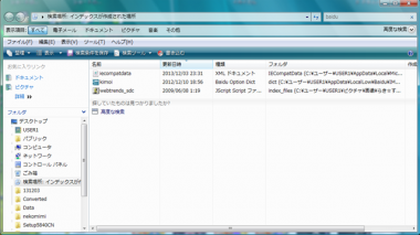 Baidu関係のファイルを検索