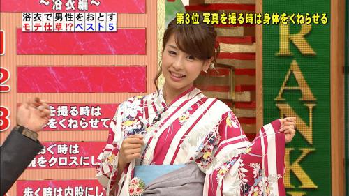 女子アナ加藤綾子の浴衣姿キャプチャ画像