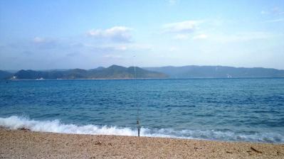 今朝の釣りに月2