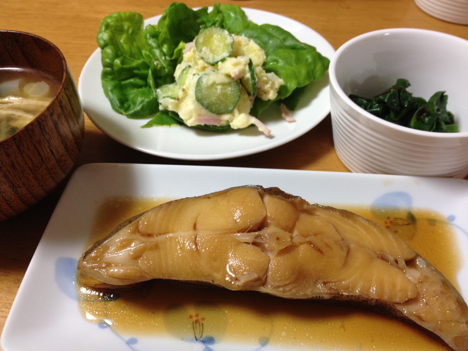 のんびり生活はじまった 毎日の記録 煮魚定食