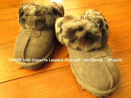 201405 ugg(アグ)-COQUETTE(コケット) ※Leopard Charcoal(レオパード チャコール)。購入場所:ALA MOANA CENTER(アラモアナセンター)のNordstrom(ノードストローム)