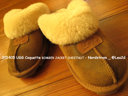 201405 ugg(アグ)-COQUETTE(コケット) ※BOMBER JACKET CHESTNUT(ボンバージャケットチェスナット)。購入場所:お台場のUGG直営店