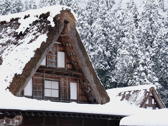 冬の相倉合掌集落 雪と伝統的家屋 冬の相倉合掌集落 雪と伝統的家屋