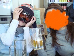ビールで乾杯