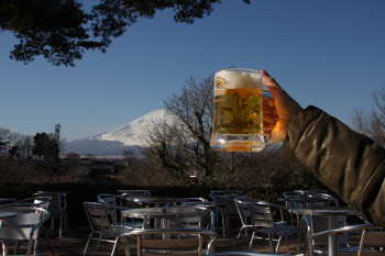 富士山とビール♪