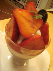 あまおうのパフェ♪