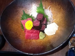 朝食の刺身2