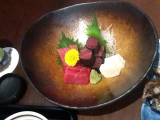 朝食の刺身