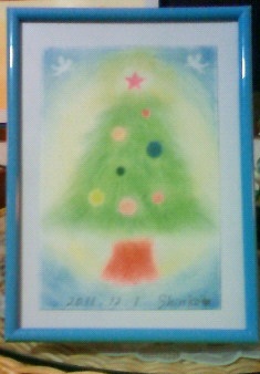 パステルアート(クリスマスツリー)