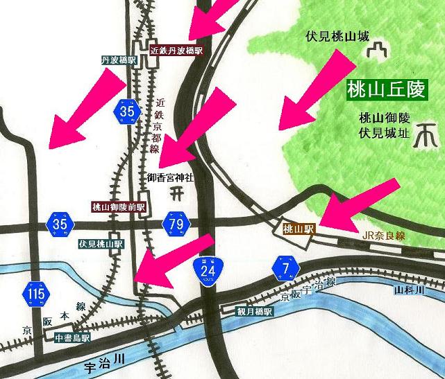 地下水の流動方向 縮小