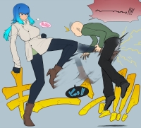 ZOEちゃん背足蹴り!