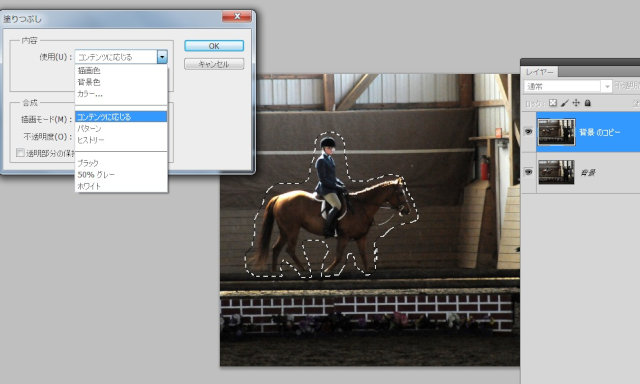 CS5馬を消す