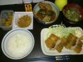 サバの味噌煮、マグロカツ定食