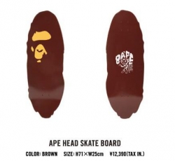 A SKATING APE APE HEAD SKATE BOARD