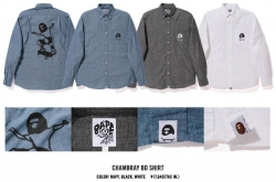 A SKATING APE CHAMBRAY SHIRT