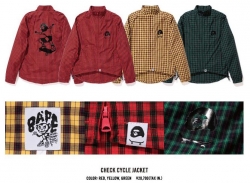 A SKATING APE CHECK CYCLE JACKET