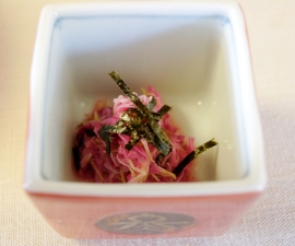 もってのほか梅酢和え_旬菜桜