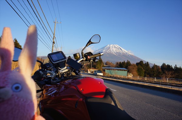 帰り道 GSと富士山
