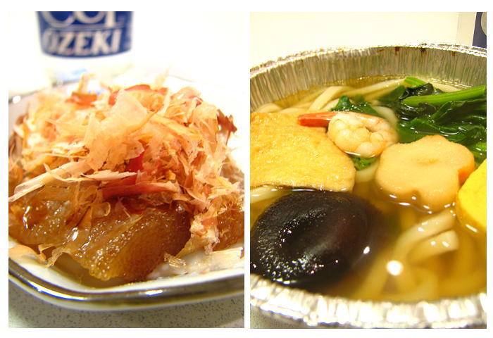 今夜は鍋焼きうどんと数の子