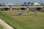 学校出発後 河川敷