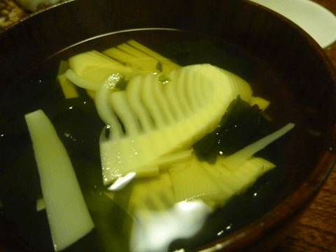 わかめと筍のお吸い物