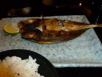 台湾産アジ一夜干定食130518