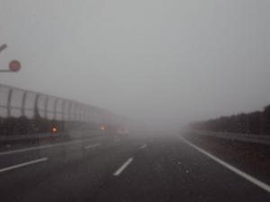 霧発生。