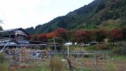 道しるべの前
