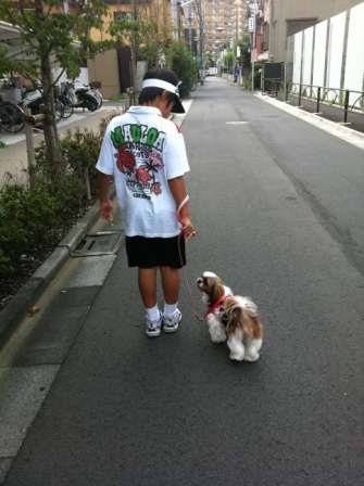 甥っ子とつぼ。