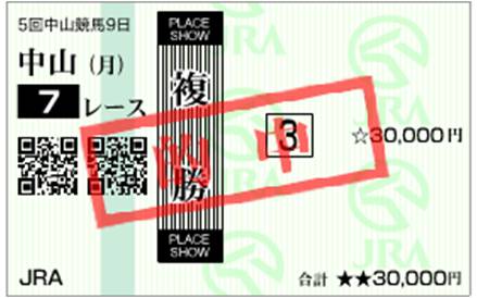 20131223複勝馬券
