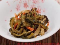 2011 08 25 干しゴウヤとシメジのからし煮