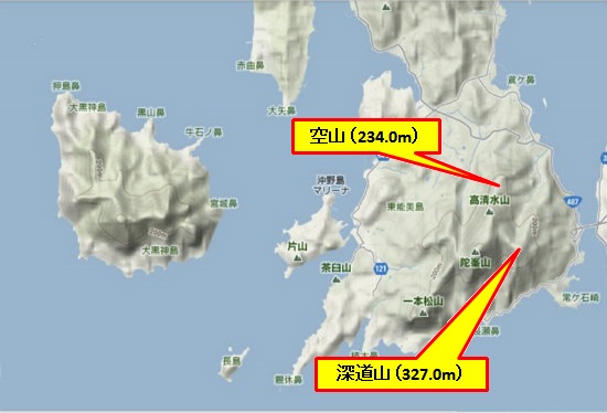 5)大柿町南部 深道山・空山