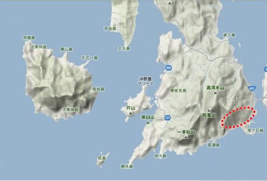 5)大柿町南部 大君南部の水晶山